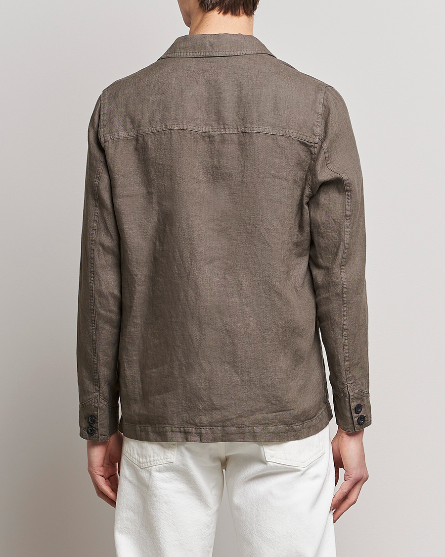 Herr | Skjortor | Altea | Linen Shirt Jacket Olive