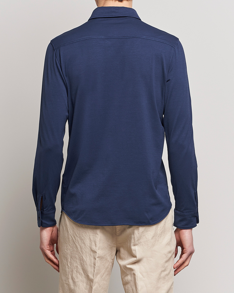 Herr | Skjortor | Altea | Jersey Stretch Shirt Navy