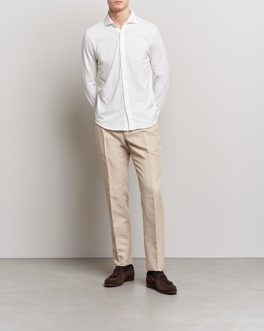 Herr | Skjortor | Altea | Jersey Stretch Shirt White