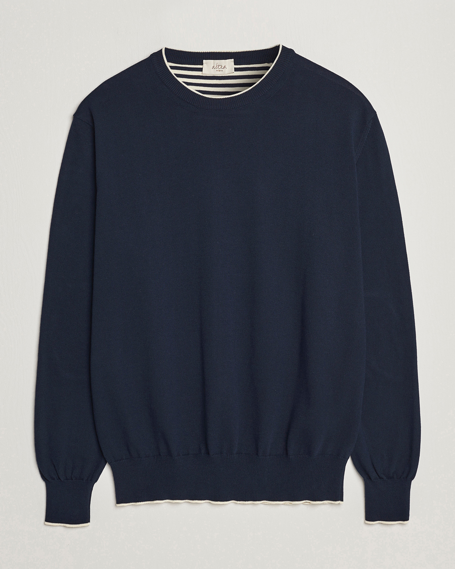 Herr | Tröjor | Altea | Soft Cotton Pullover Navy
