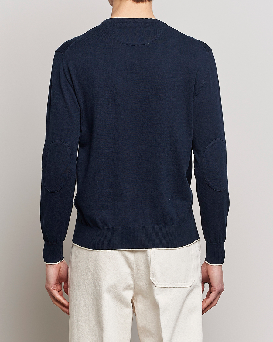 Herr | Tröjor | Altea | Soft Cotton Pullover Navy