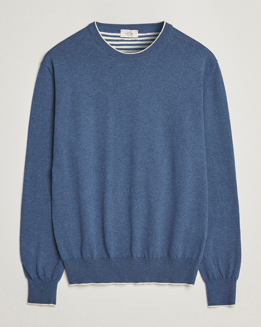 Herr | Tröjor | Altea | Soft Cotton Pullover Blue
