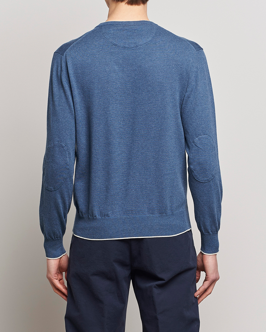 Herr | Tröjor | Altea | Soft Cotton Pullover Blue