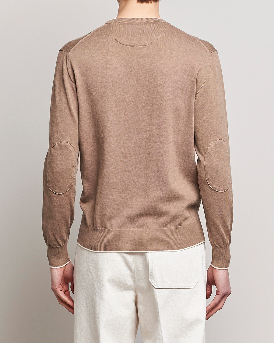 Herr | Tröjor | Altea | Soft Cotton Pullover Beige