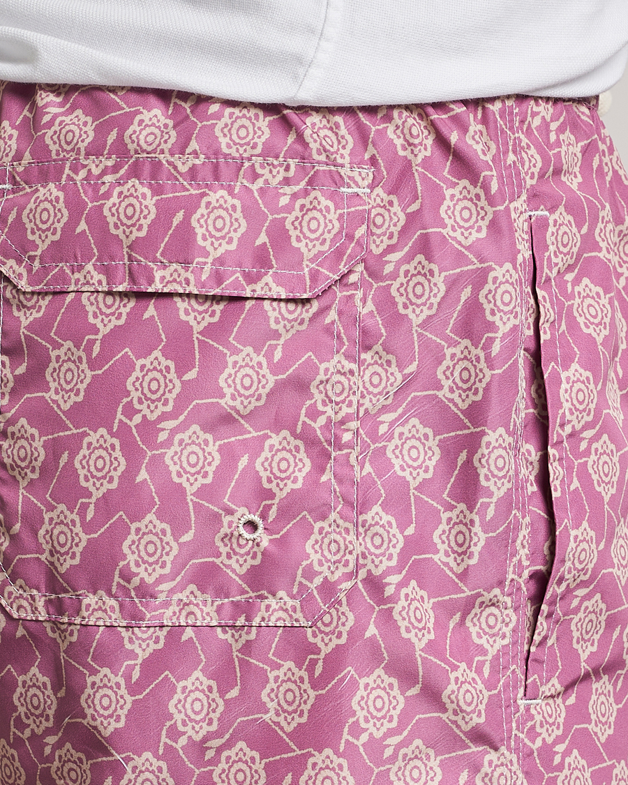 Herr | Badbyxor | Altea | Printed Swim Trunks Pale Burgundy