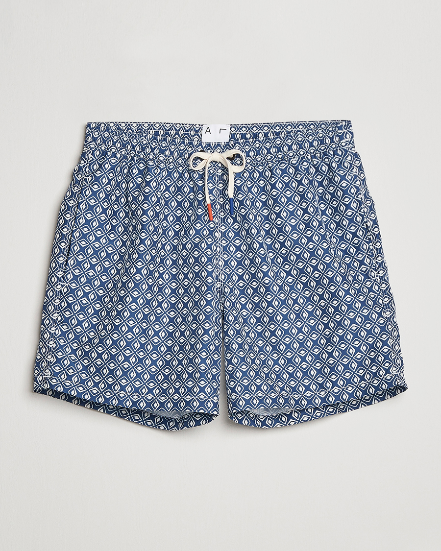 Herr | Badbyxor | Altea | Printed Swim Trunks Navy