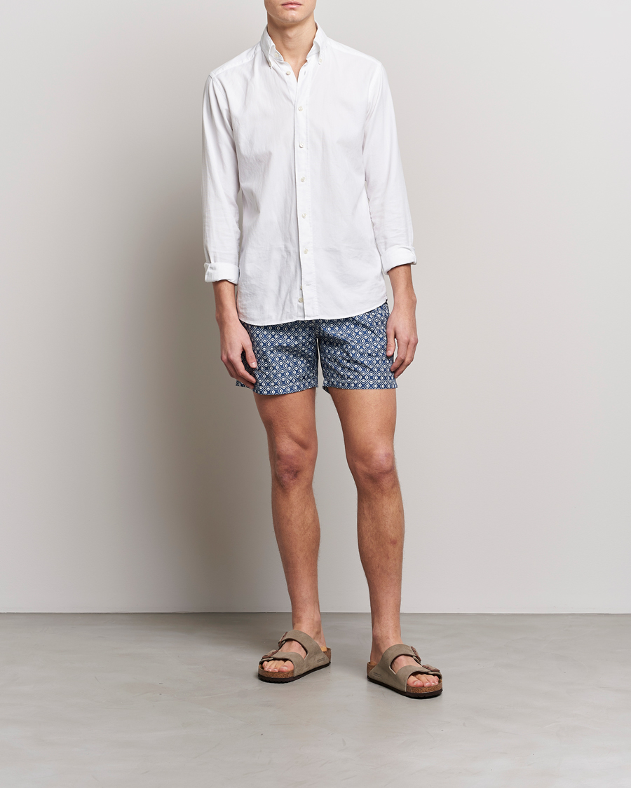Herr | Badbyxor | Altea | Printed Swim Trunks Navy