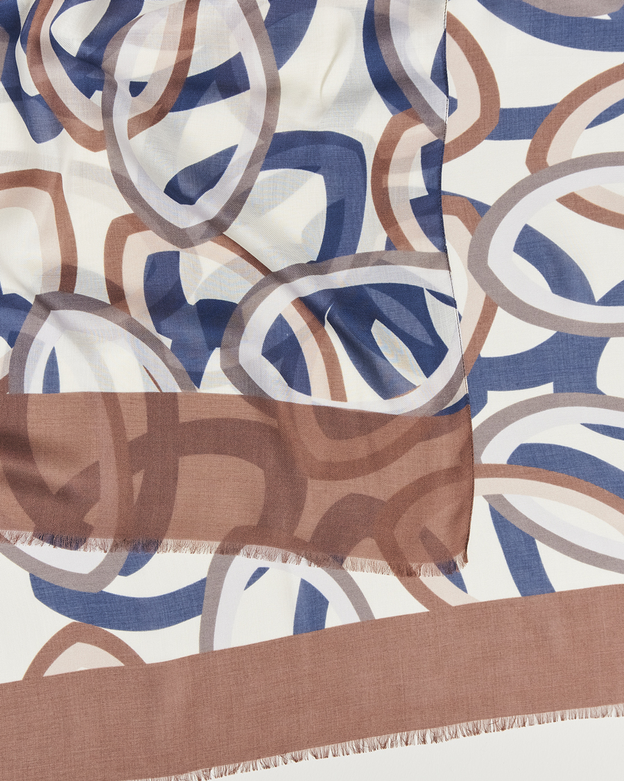 Herr | Altea Printed Scarf Navy/Brown | Altea | Printed Scarf Navy/Brown