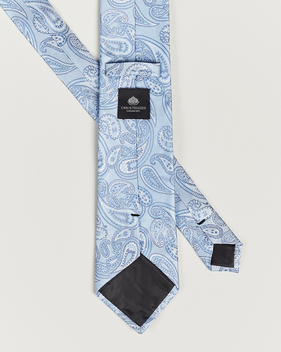 Herr | Amanda Christensen Box Set Silk 8cm Tie With Pocket Square Blue | Amanda Christensen | Box Set Silk 8cm Tie With Pocket Square Blue