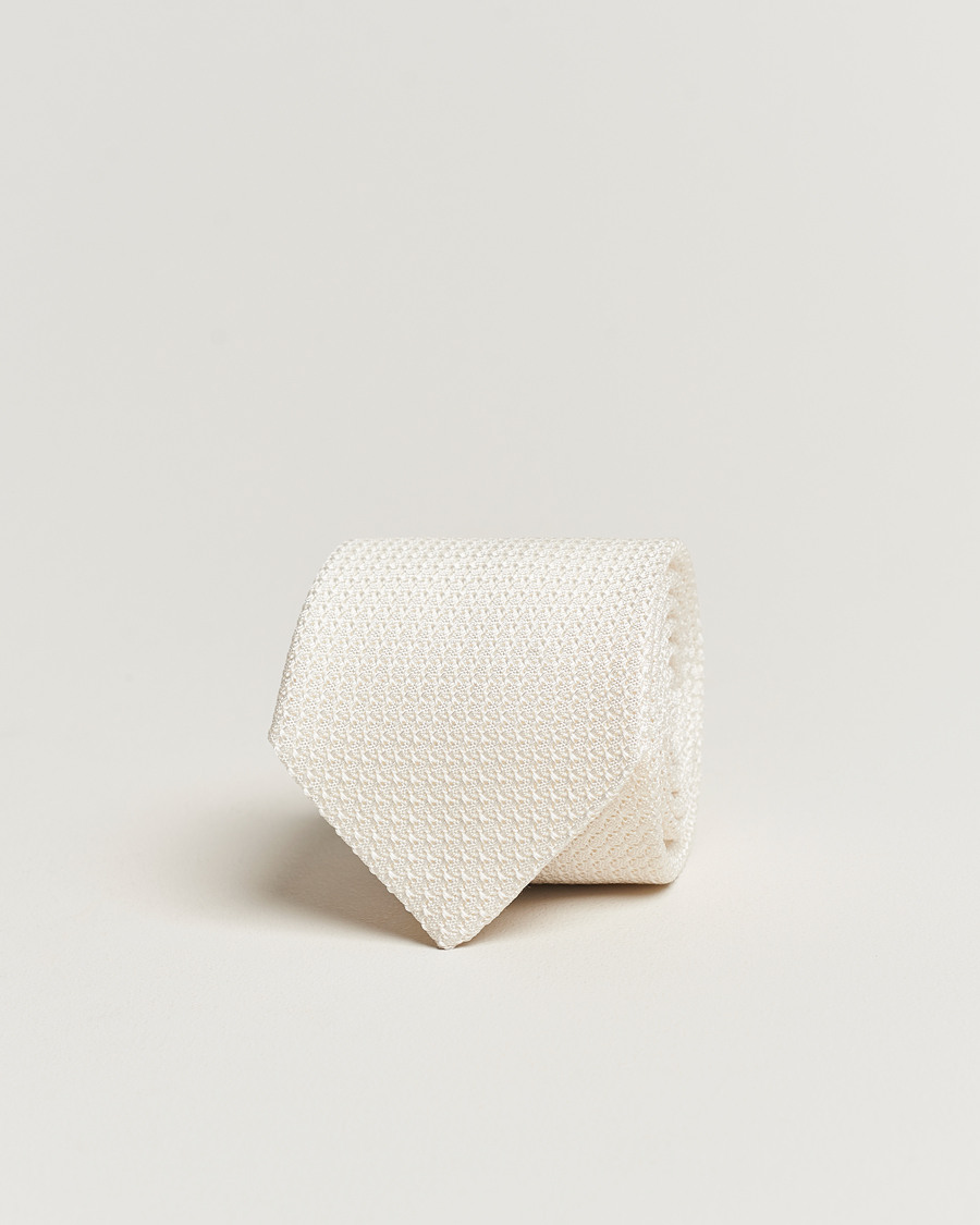 Herr | Slipsar | Amanda Christensen | Silk Grenadine 8 cm Tie White