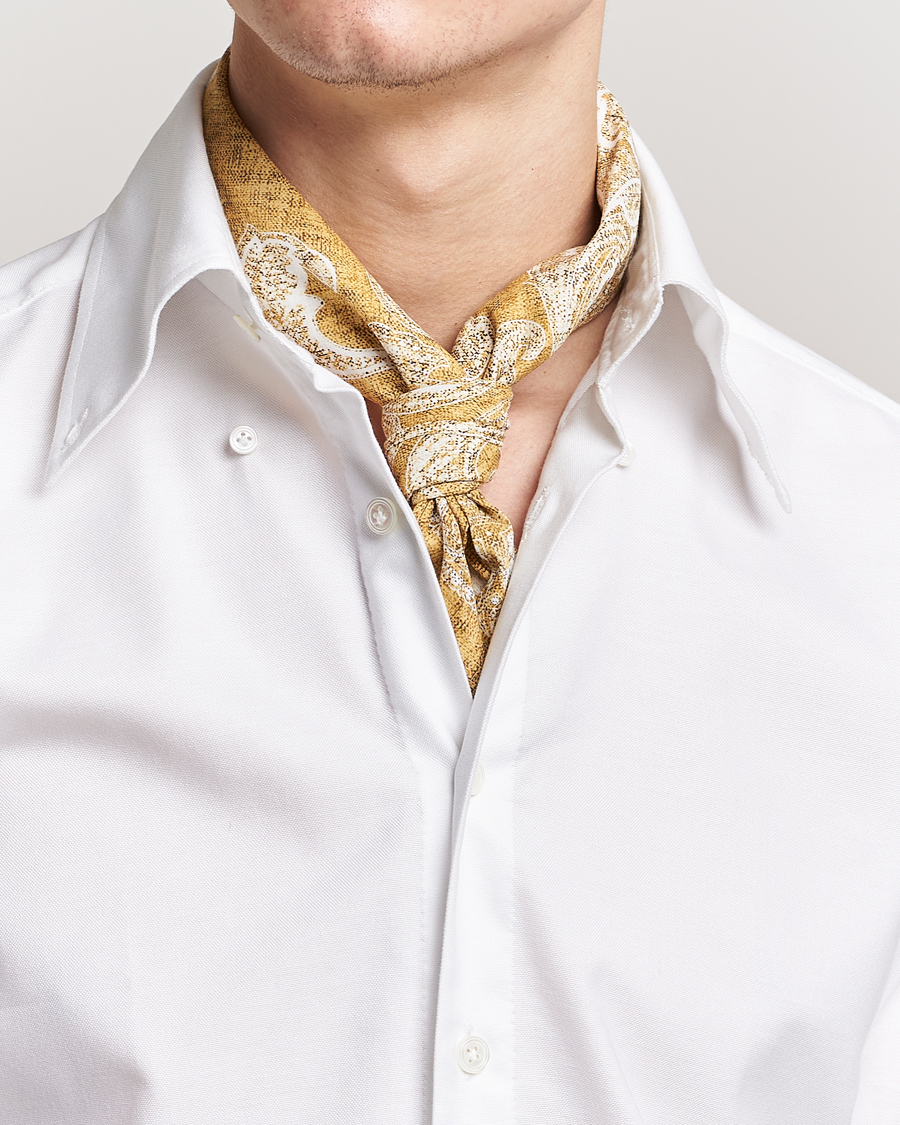 Herr | Amanda Christensen Cotton Voilé Printed Bandana Yellow | Amanda Christensen | Cotton Voilé Printed Bandana Yellow