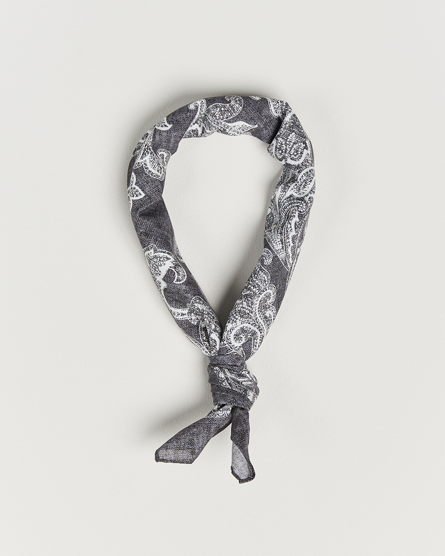 Herr | Amanda Christensen Cotton Voilé Printed Bandana Black | Amanda Christensen | Cotton Voilé Printed Bandana Black