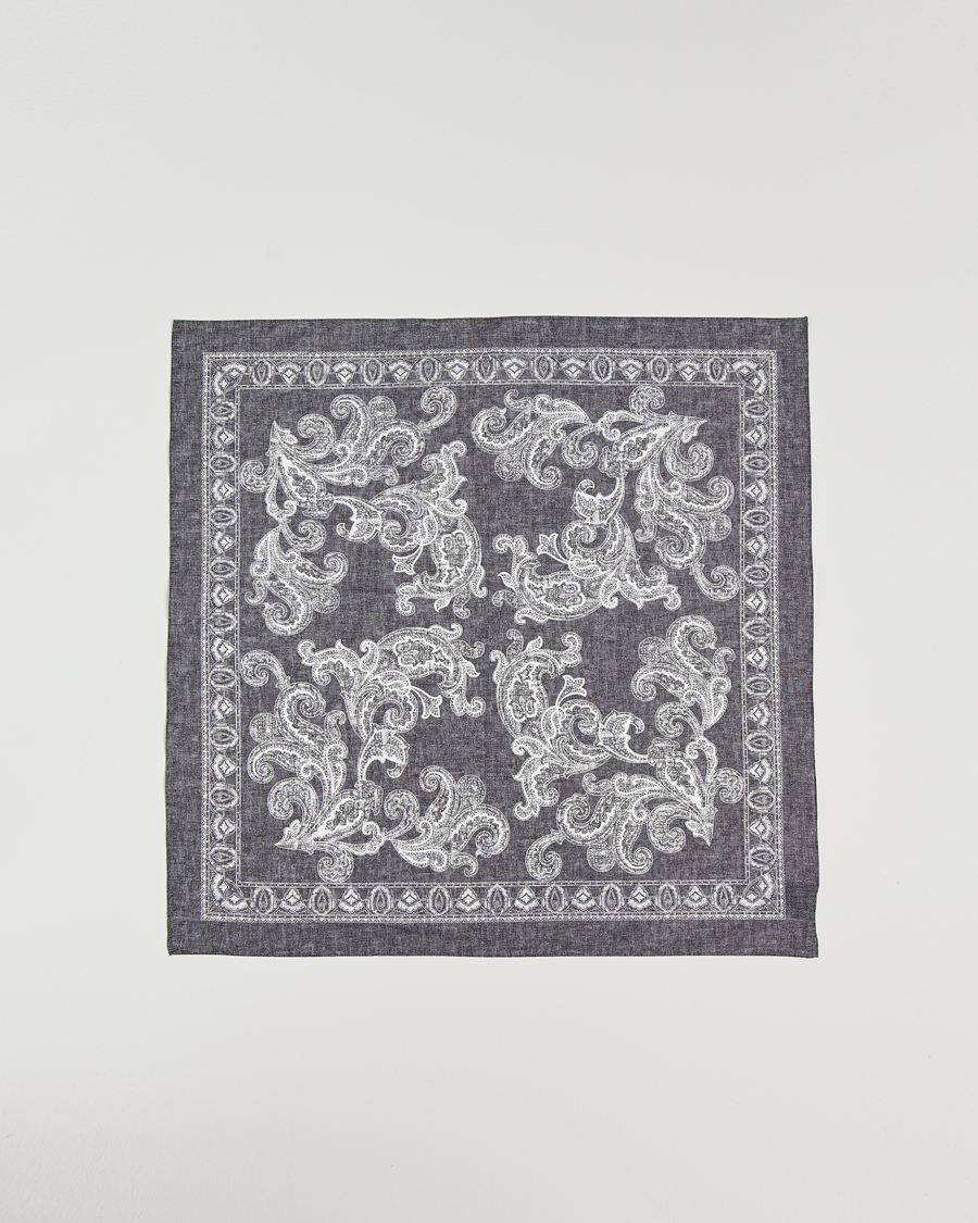 Herr | Amanda Christensen Cotton Voilé Printed Bandana Black | Amanda Christensen | Cotton Voilé Printed Bandana Black