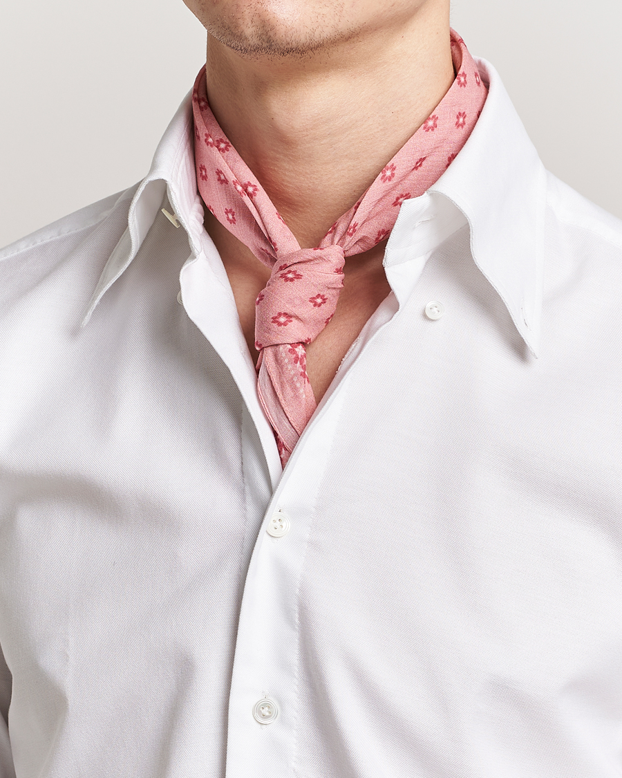 Herr |  | Amanda Christensen | Cotton Voilé Printed Flower Bandana Red