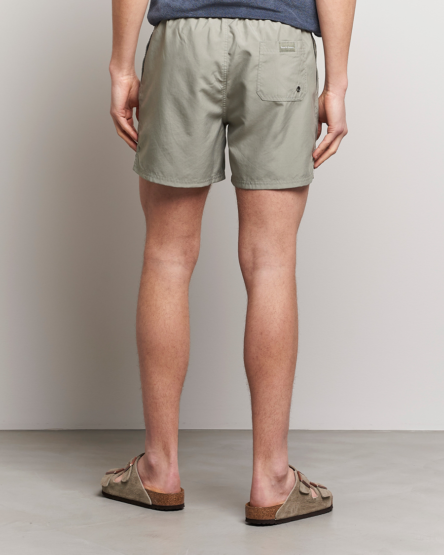 Herr | Badbyxor | Bread & Boxers | Swimshorts Sage Green