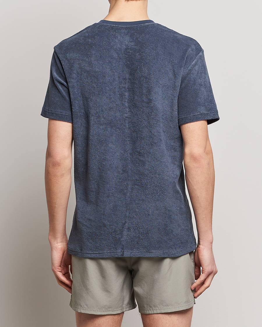 Herr | T-Shirts | Bread & Boxers | Terry Crew Neck T-Shirt Smoky Blue
