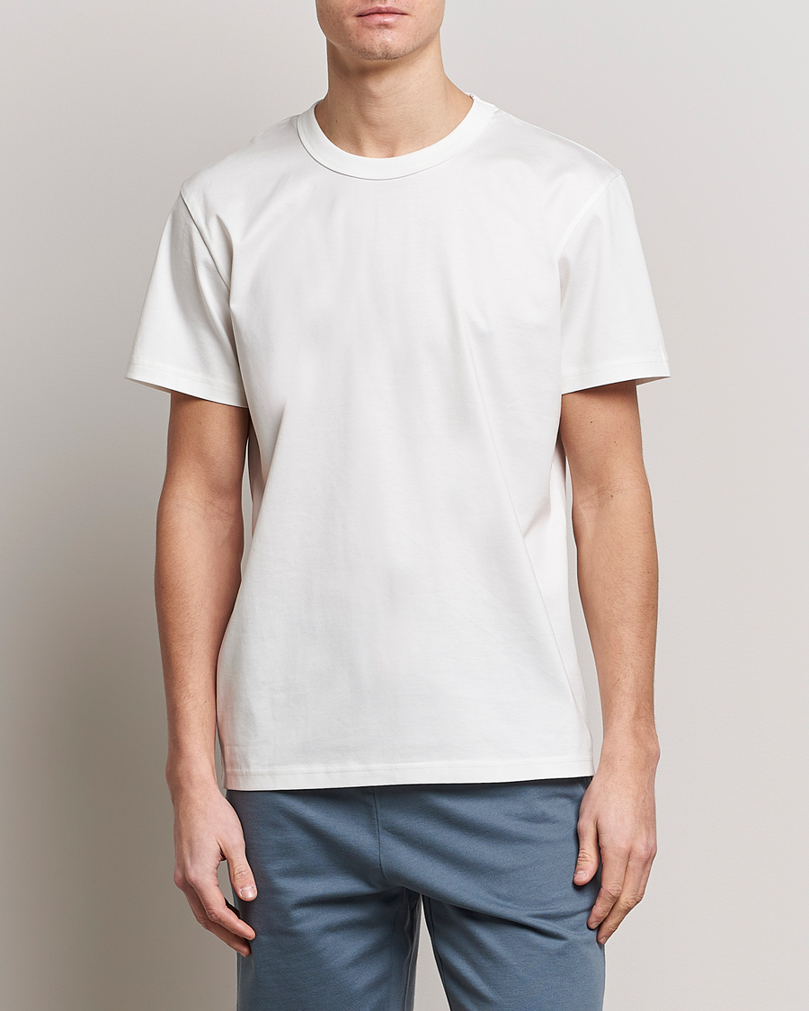 Herr | T-Shirts | Bread & Boxers | Pima Cotton Crew Neck T-Shirt Ivory