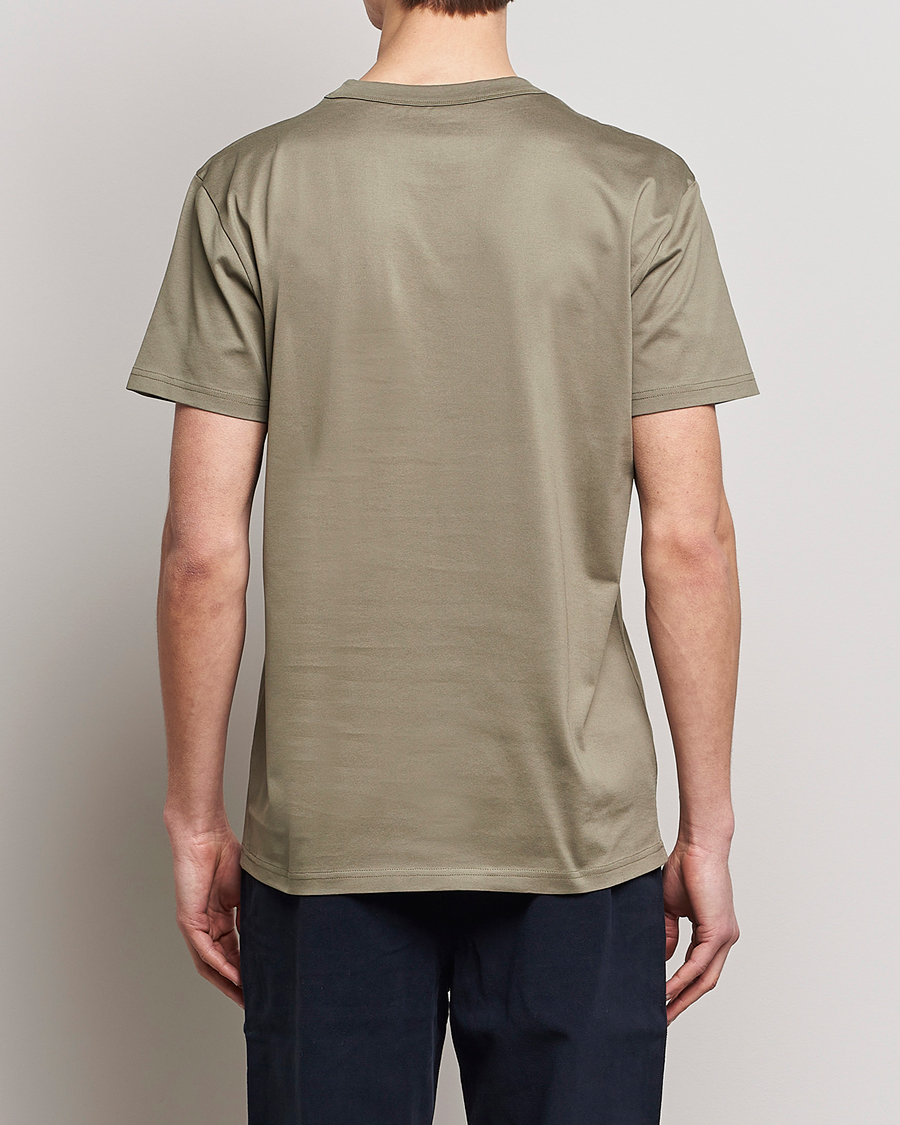Herr | T-Shirts | Bread & Boxers | Heavy Pima Cotton Crew Neck T-Shirt Sage Green