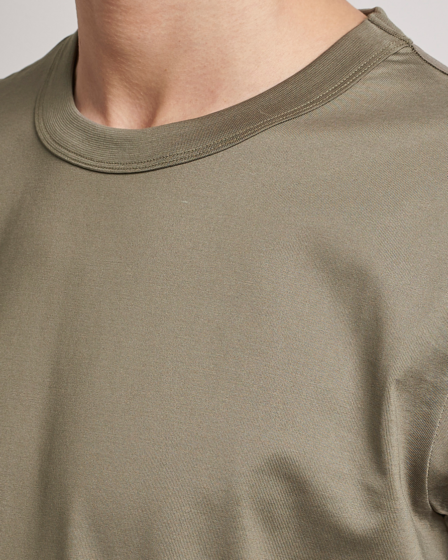 Herr | T-Shirts | Bread & Boxers | Heavy Pima Cotton Crew Neck T-Shirt Sage Green