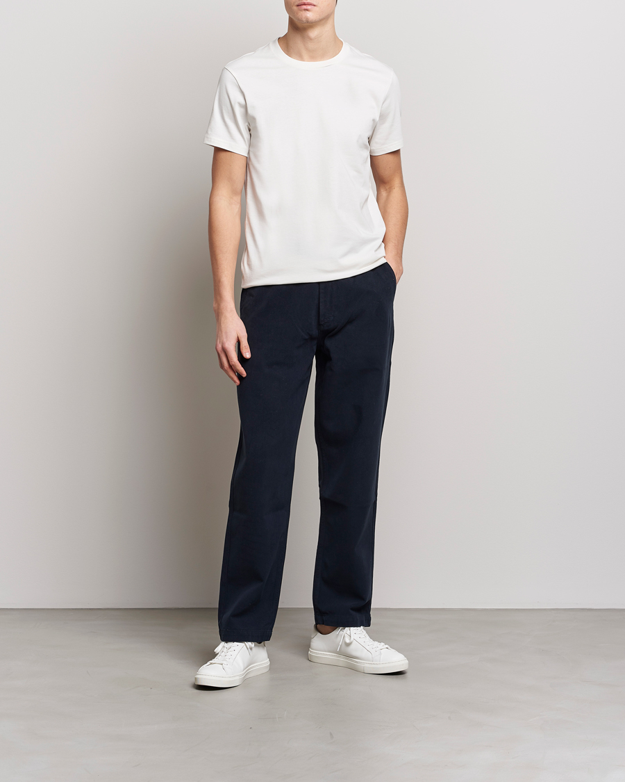 Herr | T-Shirts | Bread & Boxers | Heavy Cotton Crew Neck Tee Ivory