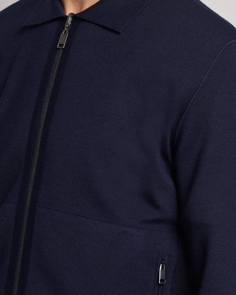 Herr | Tröjor | Brioni | Cashmere/Silk Zip Cardigan Navy