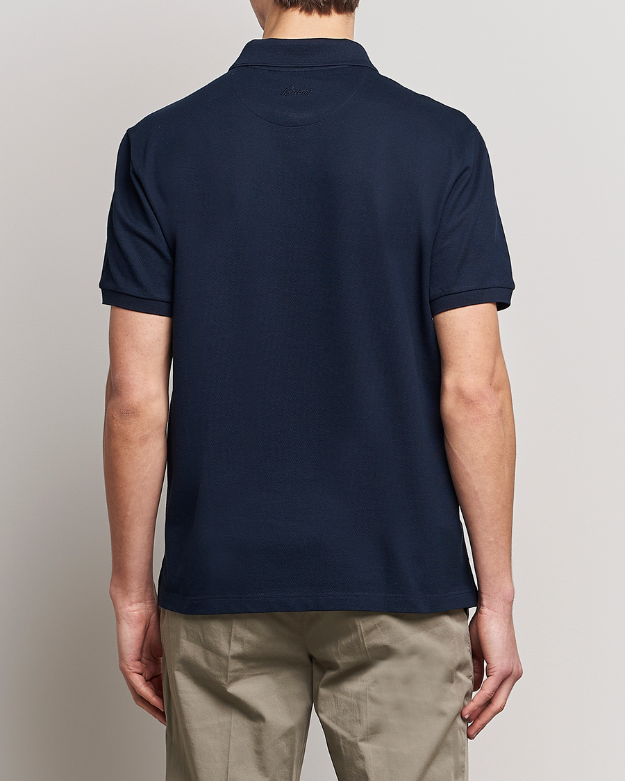 Herr | Pikéer | Brioni | Mercerized Cotton Piquet Navy
