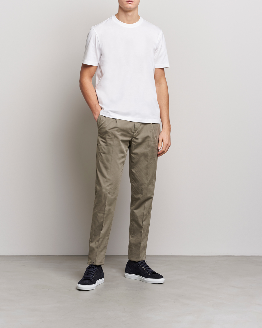 Herr | T-Shirts | Brioni | Short Sleeve Cotton T-Shirt White