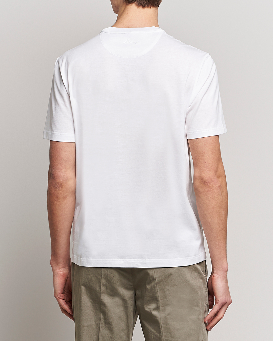 Herr | T-Shirts | Brioni | Short Sleeve Cotton T-Shirt White