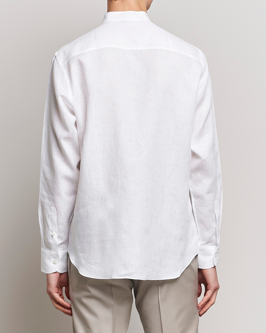 Herr | Skjortor | Brioni | Linen Guru Collar Shirt White