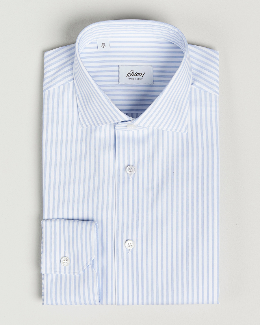 Herr | Skjortor | Brioni | Slim Fit Dress Shirt Light Blue Stripe