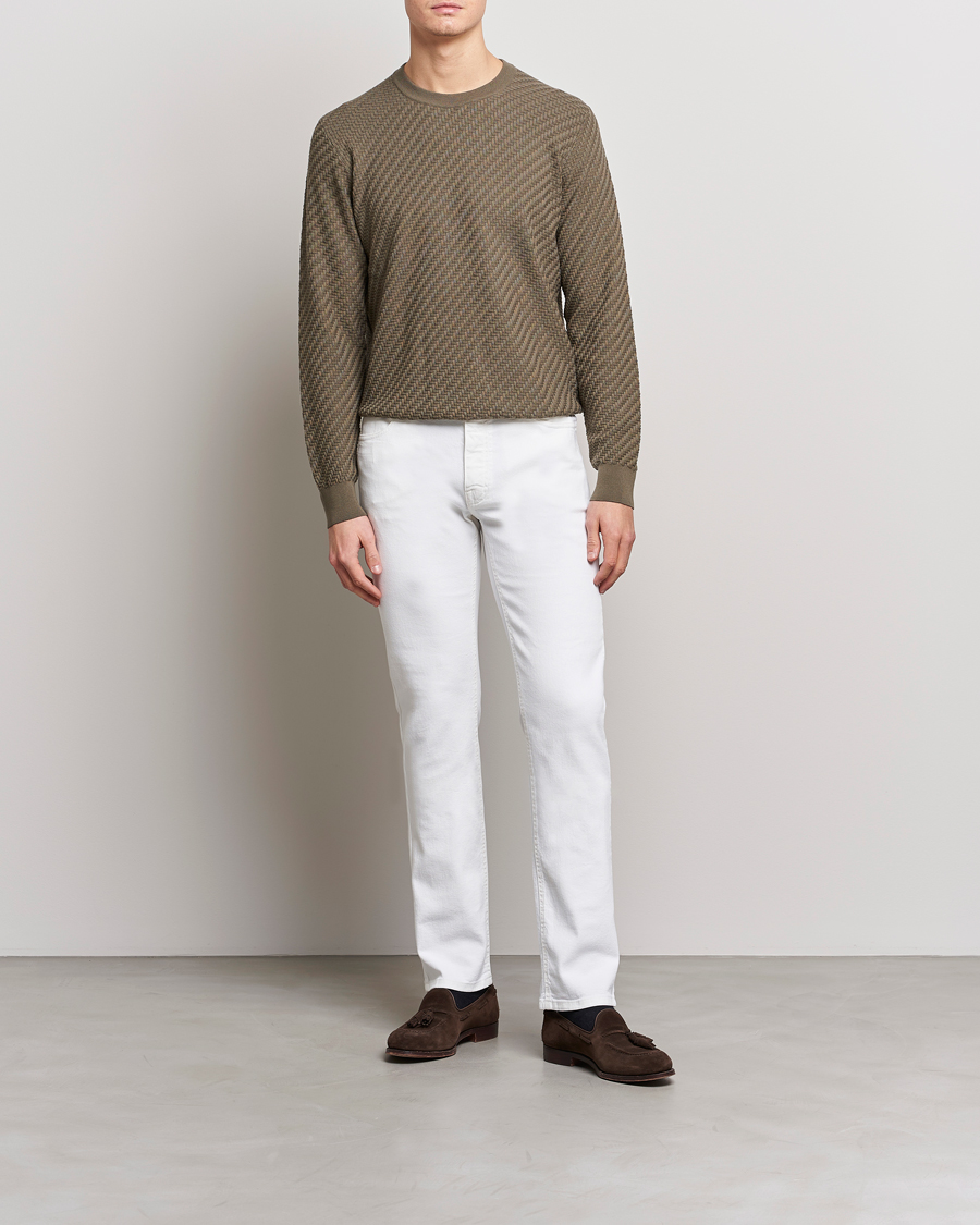 Herr | Byxor | Brioni | Slim Fit 5-Pocket Pants White