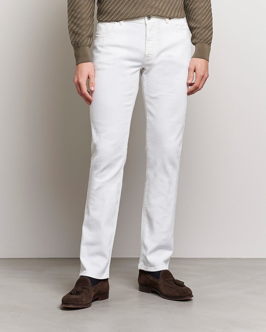 Herr | Quiet Luxury | Brioni | Slim Fit 5-Pocket Pants White