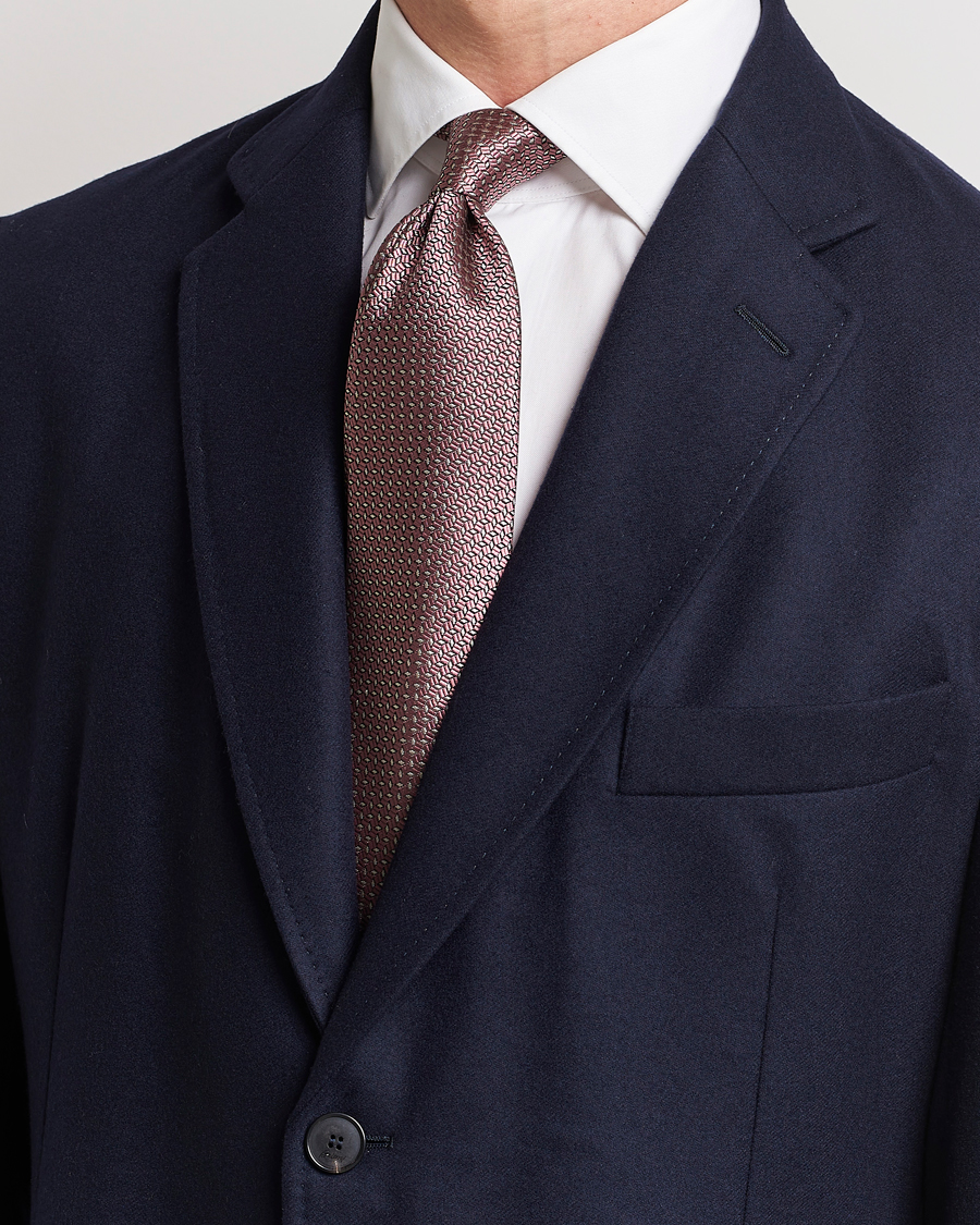 Herr | Brioni Microstructure Silk Tie Rosa | Brioni | Microstructure Silk Tie Rosa