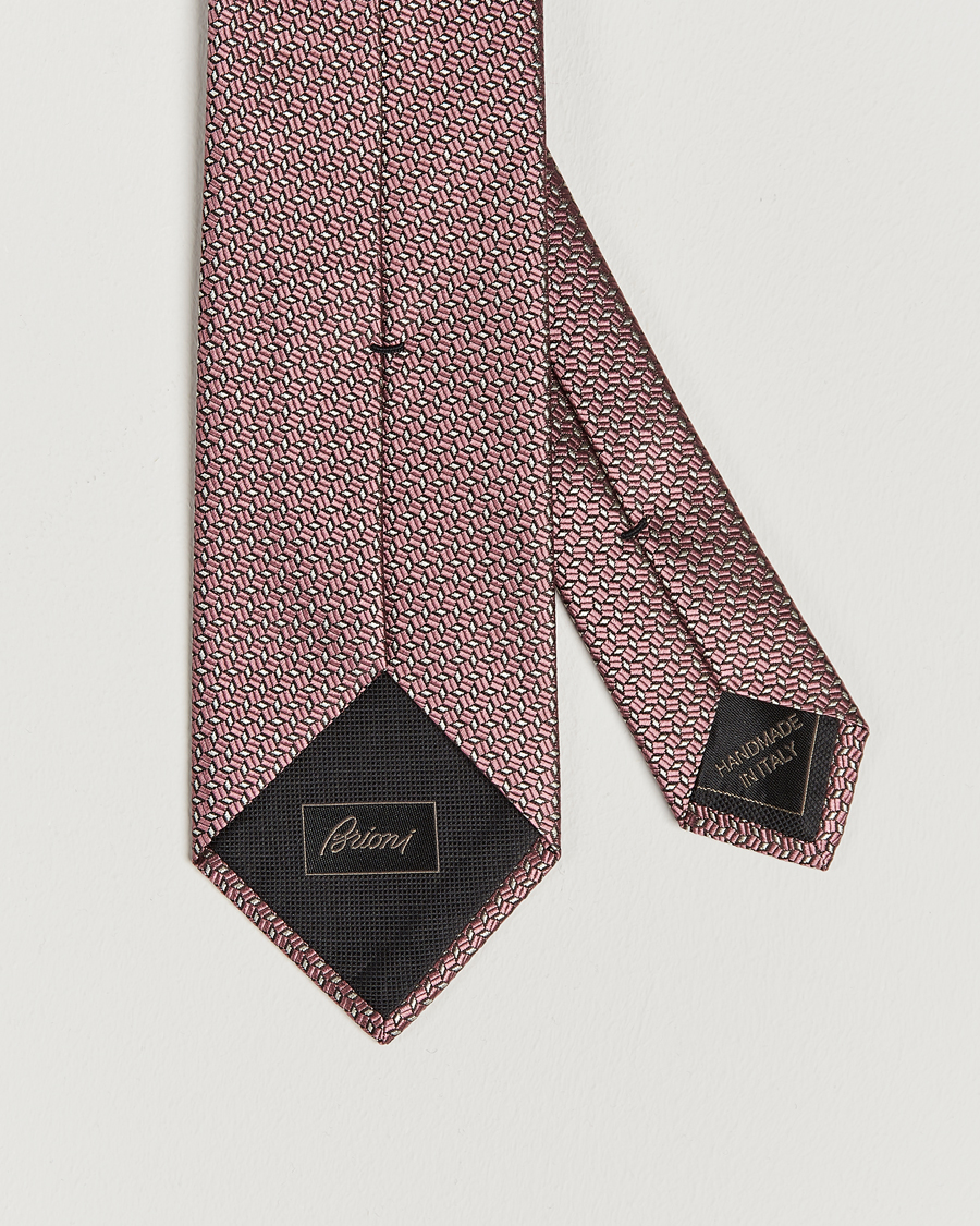Herr | Brioni Microstructure Silk Tie Rosa | Brioni | Microstructure Silk Tie Rosa