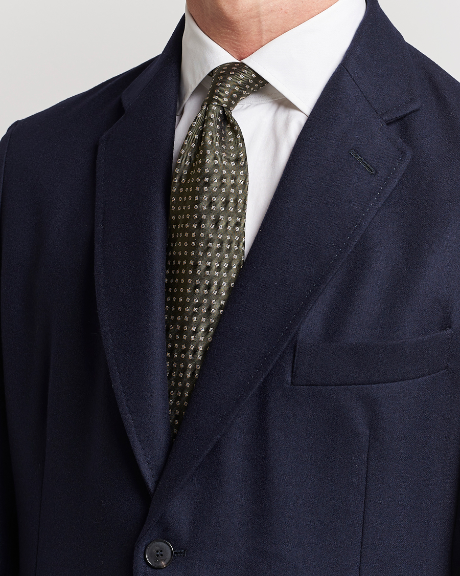 Herr |  | Brioni | Printed Silk Tie Green