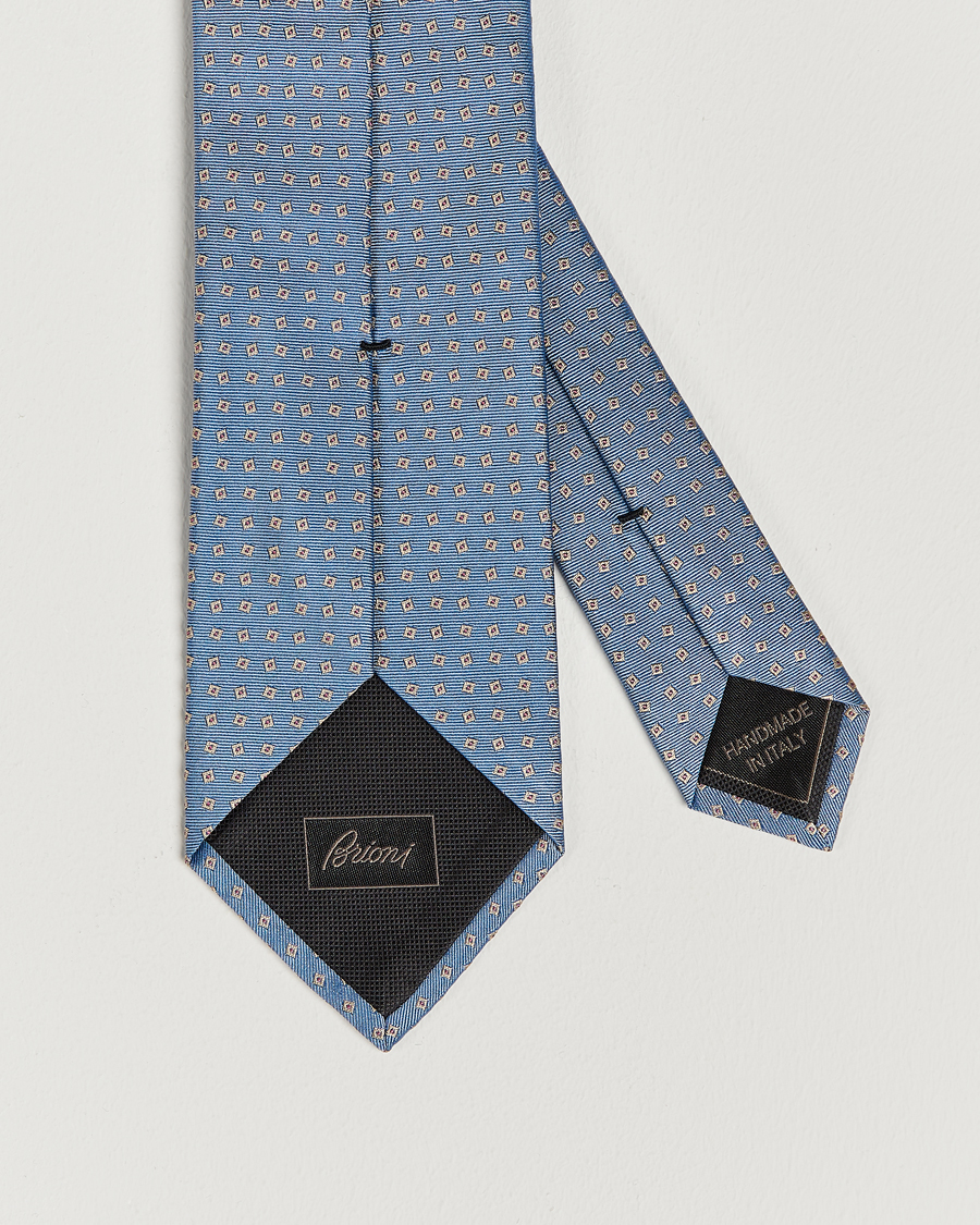 Herr | Brioni Printed Silk Tie Light Blue | Brioni | Printed Silk Tie Light Blue