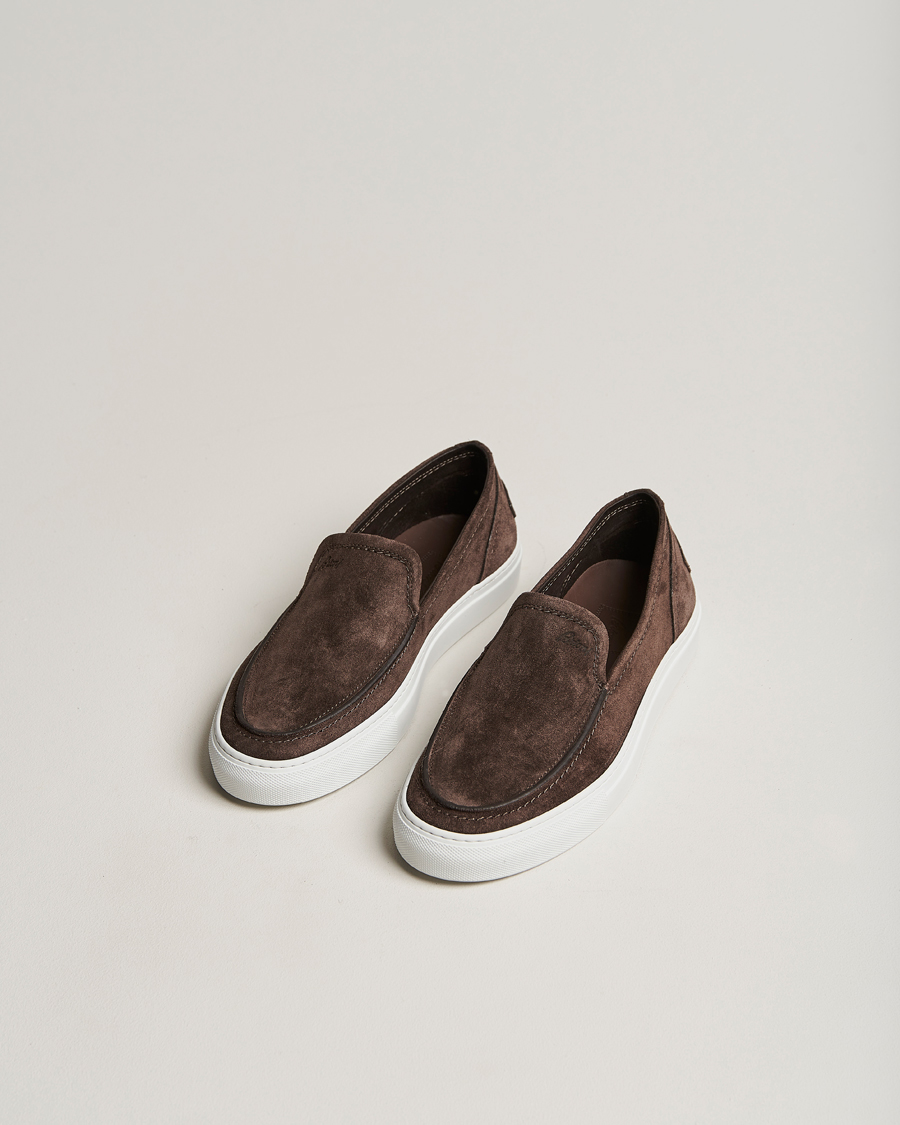 Herr | | Brioni | Casetta Suede Loafers Dark Brown