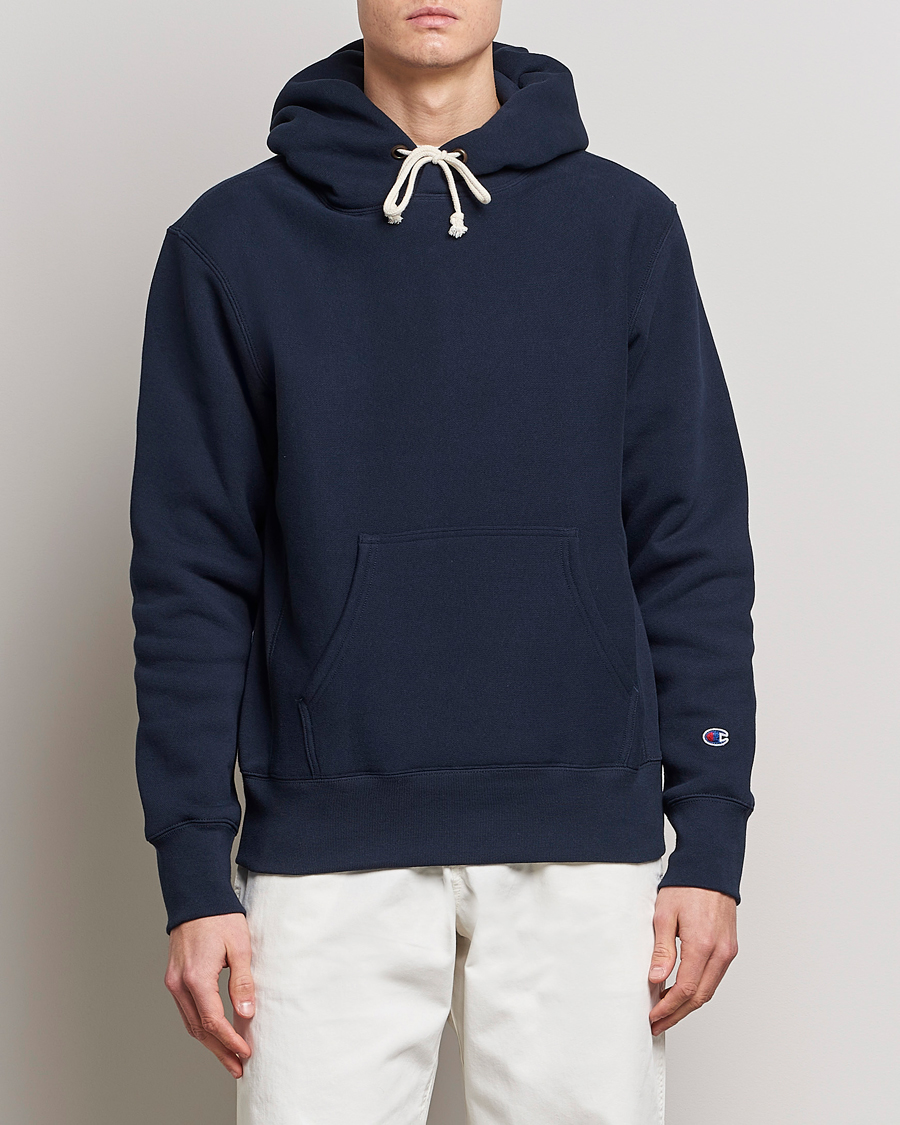 Herr | Tröjor | Champion | Reverse Weave Soft Fleece Hood Navy