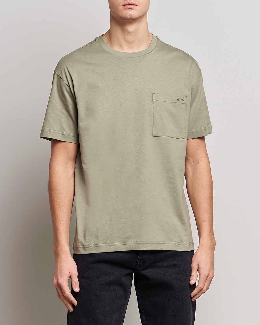 Herr | A.P.C. | A.P.C. | Short Sleeve Pocket T-Shirt Light Olive