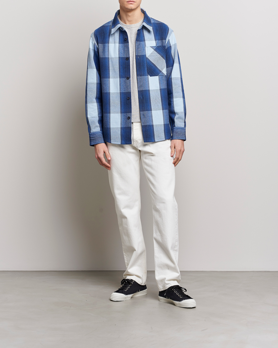 Herr | Skjortor | A.P.C. | Basile Shirt Jacket Blue Plaid