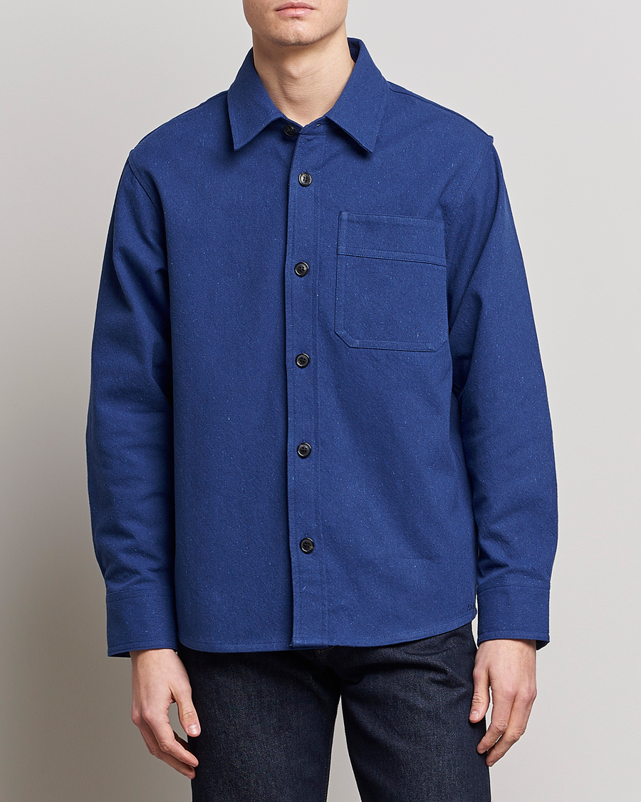 Herr | Overshirts | A.P.C. | Basile Cotton Shirt Jacket Navy