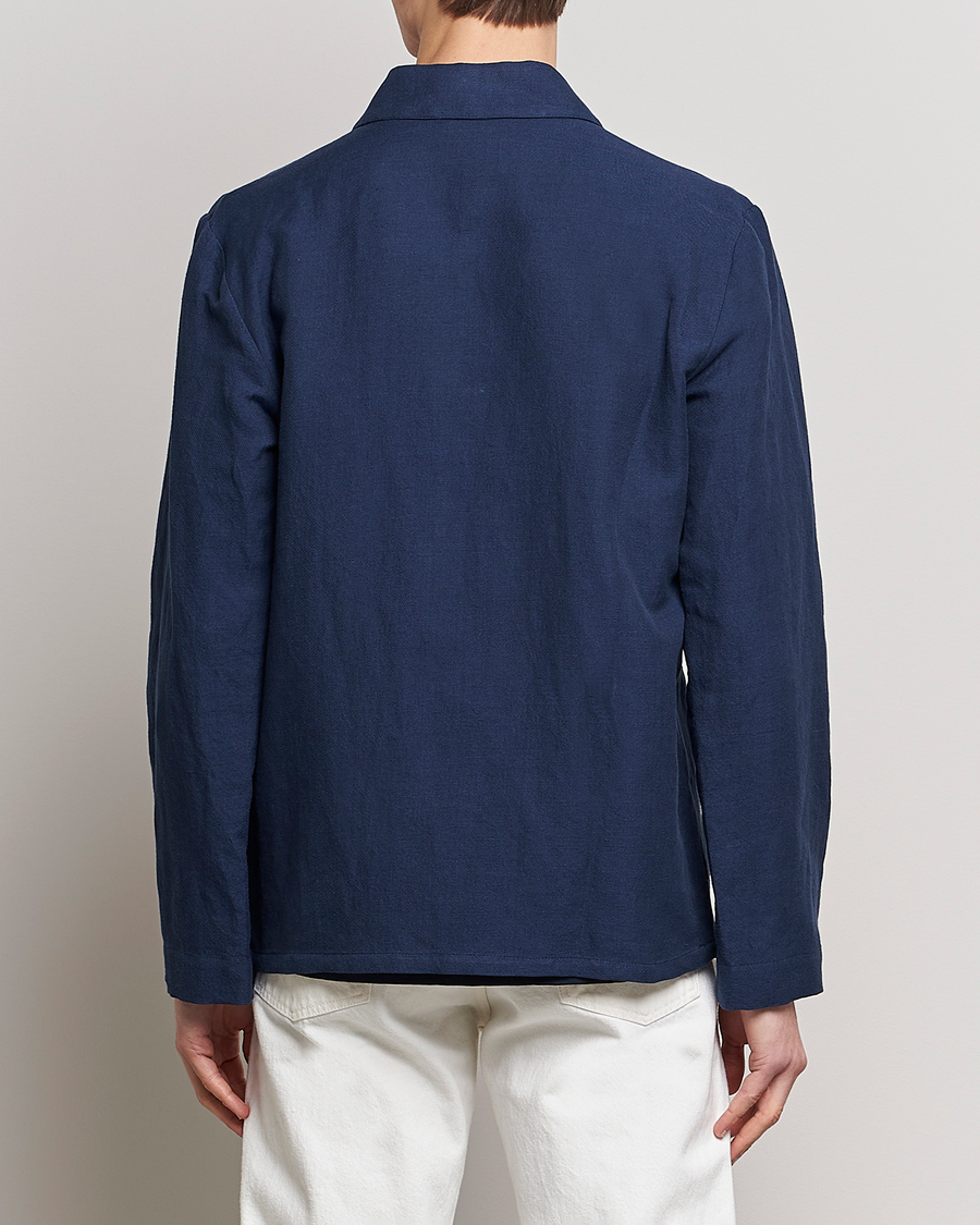 Herr | Jackor | A.P.C. | Kerlouan Linen Chore Jacket Navy