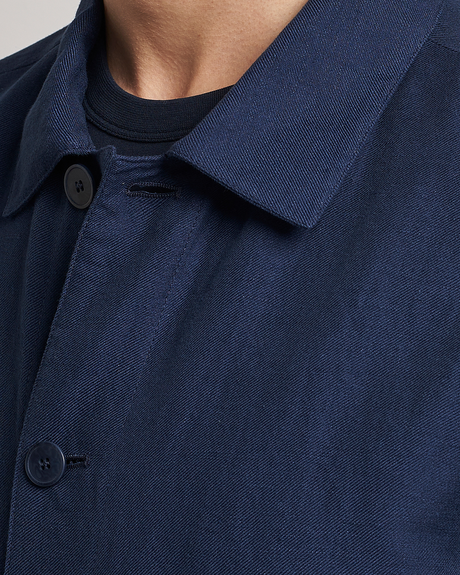 Herr | Jackor | A.P.C. | Kerlouan Linen Chore Jacket Navy