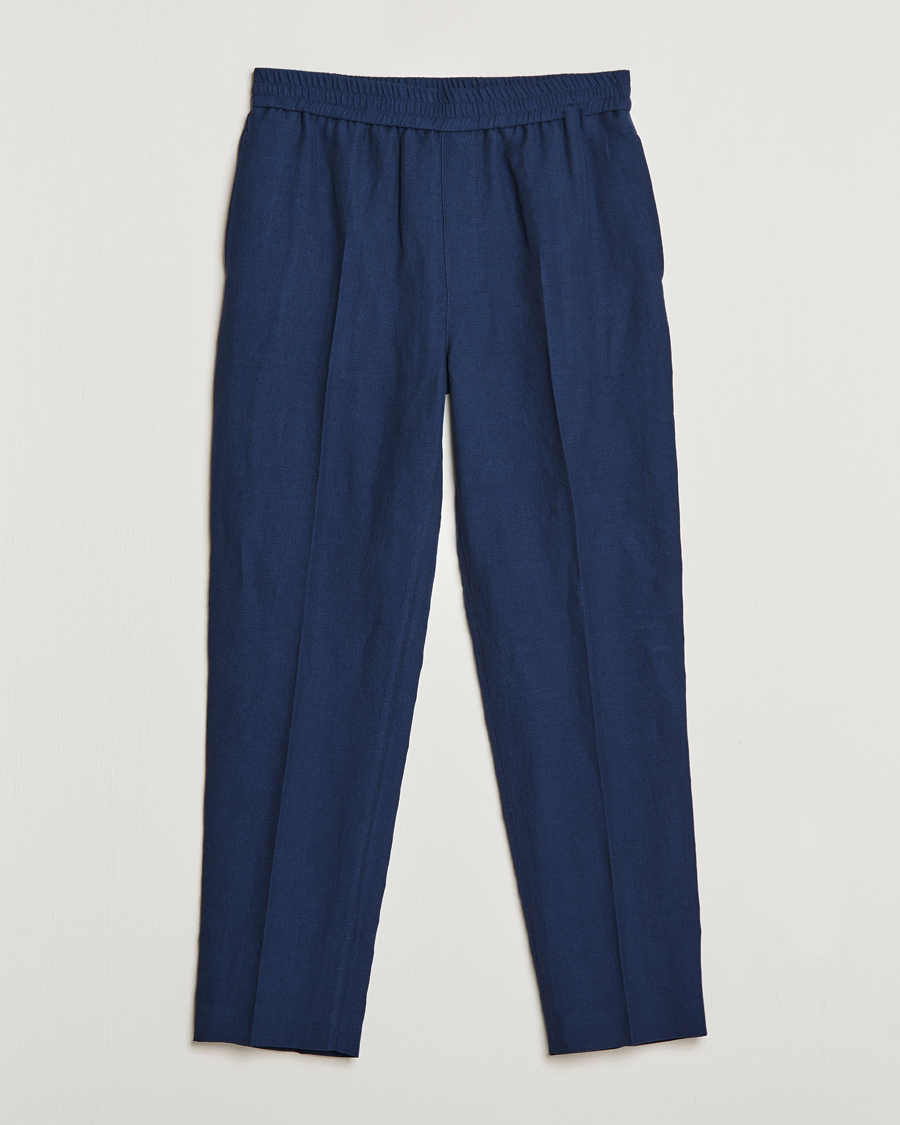 Herr | Byxor | A.P.C. | Linen Trousers Navy