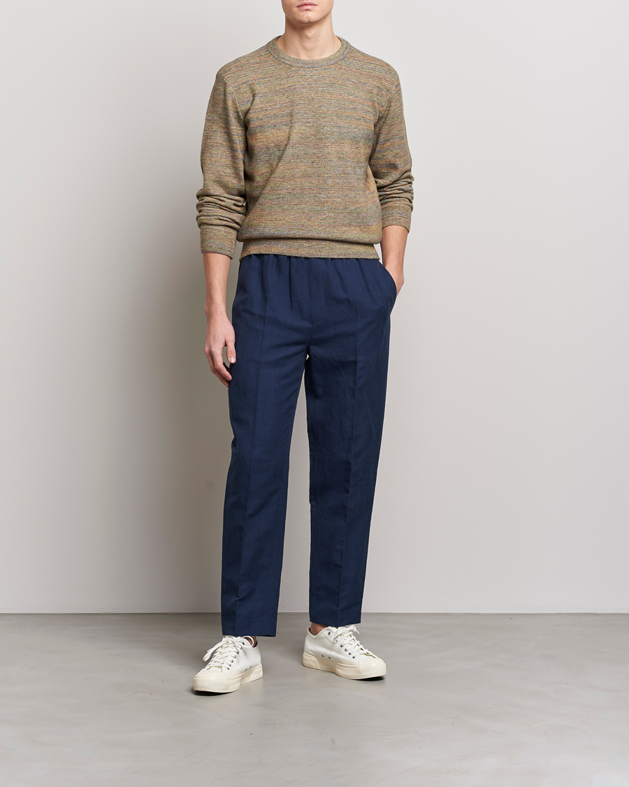 Herr | Byxor | A.P.C. | Linen Trousers Navy