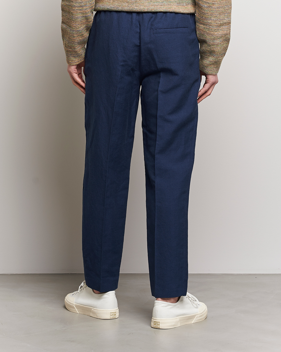 Herr | Byxor | A.P.C. | Linen Trousers Navy