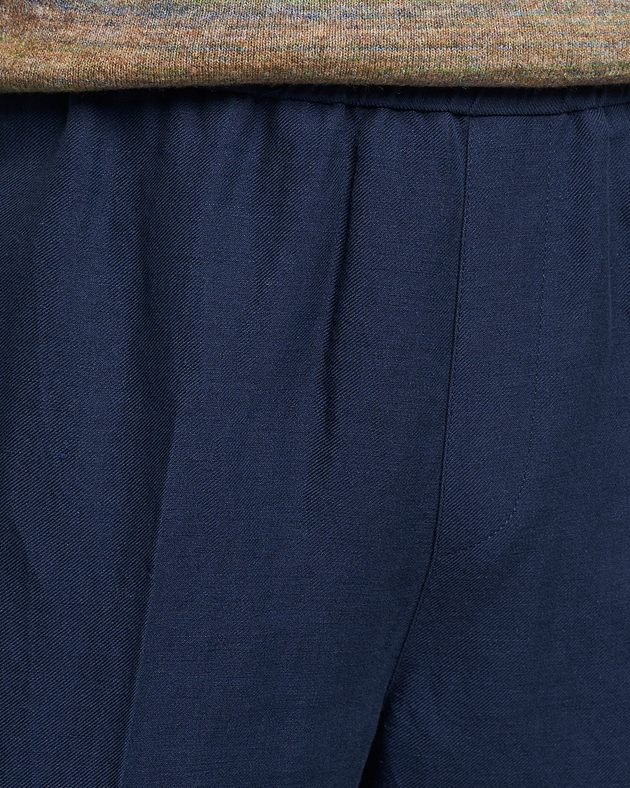 Herr | Byxor | A.P.C. | Linen Trousers Navy
