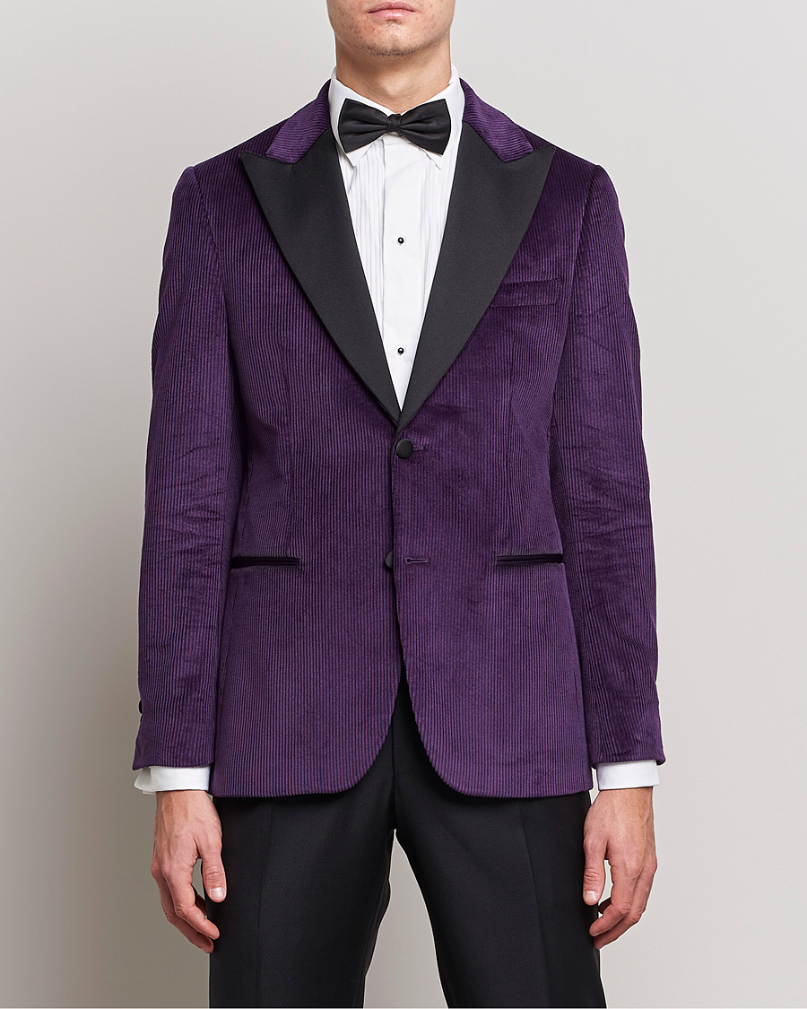 Herr | Kavajer | Morris Heritage | Carl Corduroy Dinner Jacket Purple