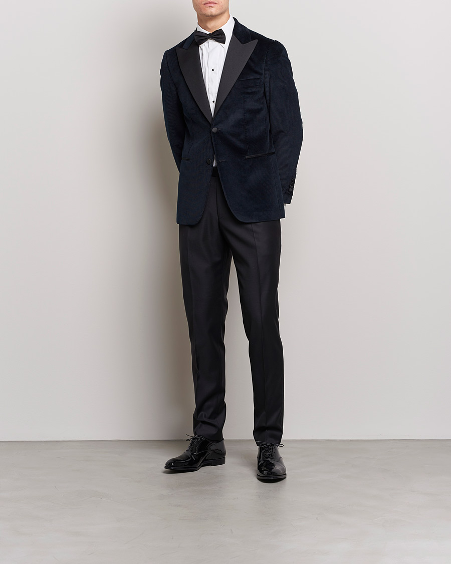 Herr | Kavajer | Morris Heritage | Carl Corduroy Dinner Jacket Navy