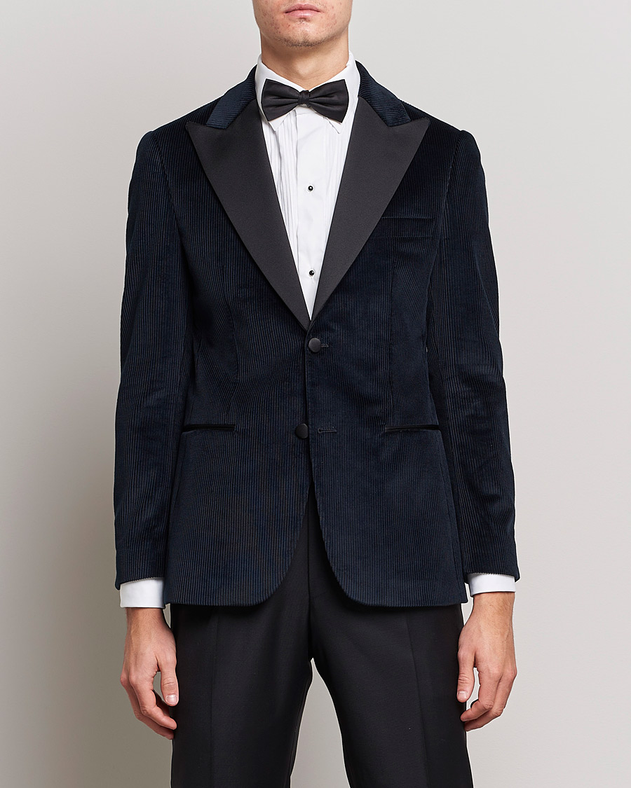 Herr | Kavajer | Morris Heritage | Carl Corduroy Dinner Jacket Navy
